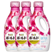 宝洁（P&G）洗衣液日本进口Bold柔顺留香儿童清洁护色家庭装百花香850g*3瓶