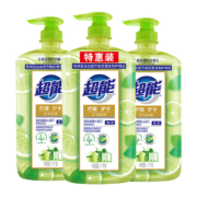 88VIP：超能 离子去油洗洁精 1kg*3瓶 柠檬护手