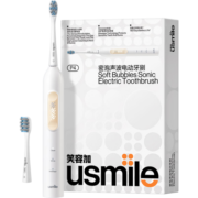 usmile笑容加电动牙刷洁齿护龈泡泡刷自动褪色刷丝男女成人款自动牙刷 日本版丨泡泡刷丨雪峰白