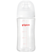 贝亲（Pigeon）玻璃奶瓶 自然实感第3代 婴儿奶瓶 240ml  AA187 M号3个月以上