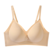 芬腾高档无痕内衣女聚拢显大无钢圈弹力收副乳防下垂文胸罩轻薄款透气 120G6656-黄色 S码