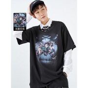 太平鸟男装 鬼灭之刃联名 男士印花T恤 B2DAB3289