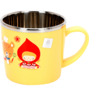 乐扣乐扣（LOCK&LOCK）儿童餐具进口不锈钢小学生牛奶杯卡通杯子带手柄水杯250ml