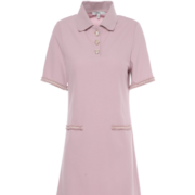 betu百图女装法式polo减龄短袖连衣裙女JD2103T73 粉色 M