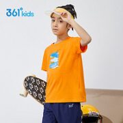 361° 361童装儿童短袖2022年夏季新款男童运动T恤中大童透气运动夏装