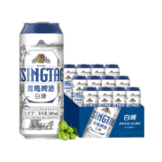 PLUS会员、京喜小程序、需抢券：TSINGTAO 青岛啤酒 白啤 500ml*12听 赠随机啤酒 330ml*6+凑单品