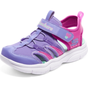 Skechers斯凯奇童鞋男童包头凉鞋夏季儿童鞋轻质防滑女大童沙滩鞋303025L 女童/粉红色/灰色/PKGY 32