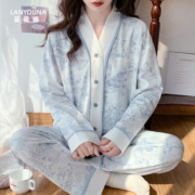 纯棉月子服春秋产后孕妇睡衣夏季薄款7月份8产妇哺乳期家居服套装