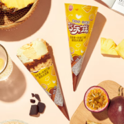 清凉冰爽！yili 伊利 巧乐兹百香果+凤梨味脆筒冰淇淋 70g*6支*盒