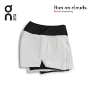 On昂跑 女款新一代多功能轻量快干跑步运动短裤 Running Shorts 冰川灰/黑 XL