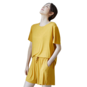 浪莎 女士冰丝短袖睡裙两件套