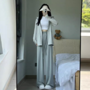 果蔓羽 直筒冰丝防晒裤