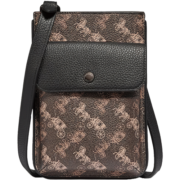 蔻驰（COACH）男士专柜款经典老花单肩斜挎包黑棕色88280 ON2【品牌授权直供】