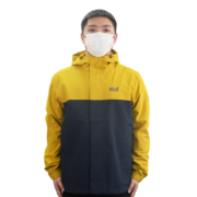 Jack Wolfskin狼爪冲锋衣男春夏防水夹克运动休闲防风外套5121091 柠黄绿色 XL