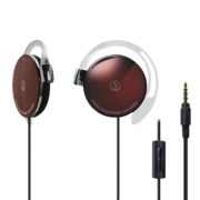 铁三角（Audio-technica） EQ300iS 轻薄耳挂式耳麦 运动跑步耳机 手机耳机 棕色