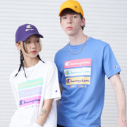 CHAMPION 冠军 1919印花短袖情侣T恤透气舒适清爽男女运动