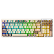 AULA 狼蛛 F98 三模机械键盘 灰木轴V3