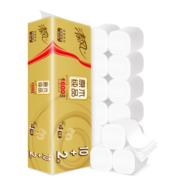 清风 原木金装无芯卷纸4层134克每卷 整提1.6千克高克重原木金装系列纸巾家用手纸厕纸卫生纸 12卷1提装
