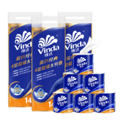维达（vinda） 蓝色经典 有芯卷纸4层*140克*30卷 *3件
