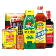 海天生抽+料酒+蚝油+鸡精+盐焗粉+纯芝麻油 组合装家用  调料调味品