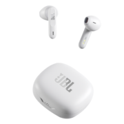 JBL WAVE FLEX 真无线蓝牙耳机 半入耳式音乐耳机 通话降噪运动防汗苹果安卓手机带麦游戏耳机 珍珠白