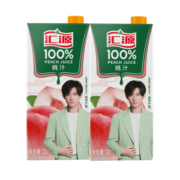 汇源 易烊千玺同款 果汁 100%果汁 1L*2盒 桃汁（尝鲜装） 1L*2盒桃汁