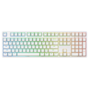 ikbc RGB键盘机械键盘rgb游戏键盘外设电竞cherry轴樱桃键盘87键pbt可选 F410 白色 有线108键 cherry 茶轴