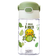 THERMOS膳魔师夏季儿童便携Tritan材质塑料杯BDuck联名款420ml绿BBSD-400