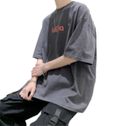 t恤男设计感小众潮流百搭ins港风上衣夏季新款宽松潮牌短袖衣服