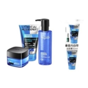 L'OREAL PARIS 巴黎欧莱雅 男士水能护肤品套装（水凝露 120ml+强润霜 50ml+洁面膏 100ml+50ml+赠 洁面膏 50ml+水凝露 22ml）