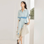 DUIBAI 对白 艺术大师联名 女式衬衫连衣裙 DDQ066T