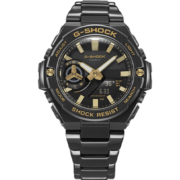 卡西欧（CASIO）手表 G-STEEL 钢铁之心 防水太阳能男表 GST-B500BD-1A9PFT