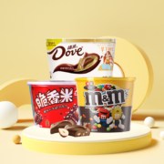 Dove德芙巧克力+m&m's巧克力豆+脆香米三桶混合装