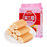 盼盼 瑞士卷 下午茶糕点心零食饼干蛋糕早餐软面包食品 草莓味240g