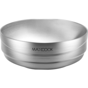 美厨（MAXCOOK）304不锈钢碗 加厚大汤碗双层隔热 餐具面碗 18CM 双层隔热 MCWA613 默认1