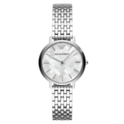 安普里奥·阿玛尼（Emporio Armani）手表女钢带贝母表盘石英女士腕表送女友生日礼物AR11112