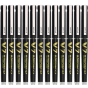 百乐（PILOT）BXC-V7 新V7升级版/可换墨胆 中性水笔 黑色0.7mm 12支装