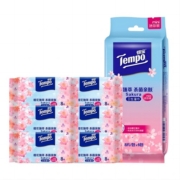 【新品】Tempo得宝樱花湿巾清洁便携迷你卫生湿巾亲肤清洁湿纸巾