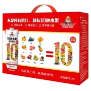 进口福兰农庄10种水果100%复合果汁1L*4瓶礼盒饮料大瓶营养均衡