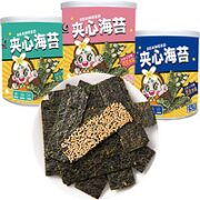 芝麻夹心海苔脆3连罐126g即食紫菜拌饭儿童小吃休闲零食