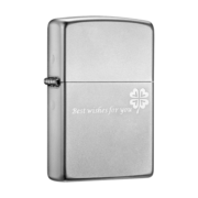 之宝(Zippo)打火机 四叶草的祝愿   锻纱镀铬/镭射 爱情送礼 打火机zippo  防风火机 205-C-000018