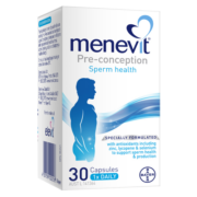 爱乐维/menevit男士备孕复合维生素胶囊30粒 叶酸 补锌硒宝 番茄红素 大蒜油 增强活力 拜耳澳洲市场版