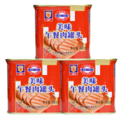 梅林（MALING）罐头美味午餐肉340g火锅野餐熟食 美味午餐肉340g*3罐