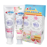 佳洁士香氛锁白牙膏樱花+白桃120g双支装的含氟防蛀固齿清新口气