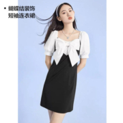 太平鸟 女士蝴蝶结装饰连衣裙