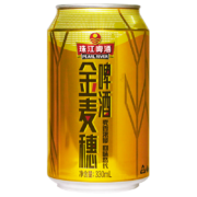 再降价、概率券：珠江啤酒（PEARL RIVER）10度 珠江金麦穗啤酒 330ml*24听 *3件