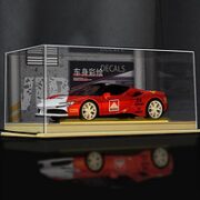 飞越无限 汽车模型 法拉利SF90万宝路涂装版 展示盒+车模+车牌号定制