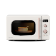 东芝（TOSHIBA） 微波炉家用小型迷你复古微波炉 转盘式多功能杀菌加热 20L高颜值VS2200 ER-VS2200白色