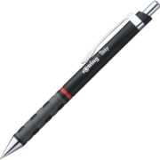 红环（rOtring）按压式圆珠笔 高颜值 德国Tikky系列M 笔身黑单支装蓝色笔芯
