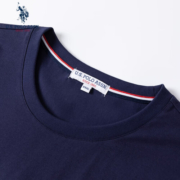 U.S. POLO ASSN.US保罗t恤男亲肤透气短袖男夏季新T恤男休闲运动简约半袖衫男 藏蓝色 XL